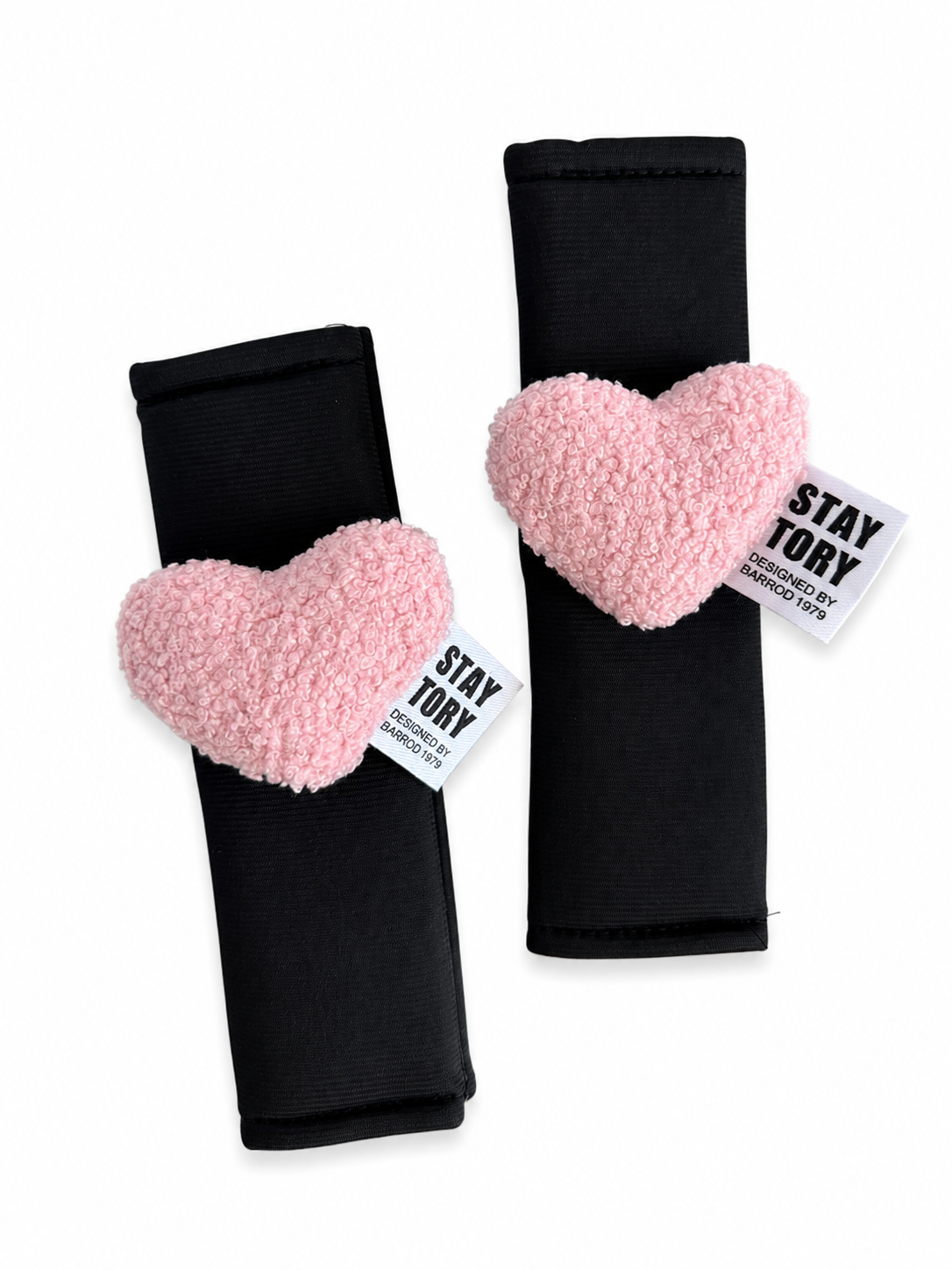 Cozy Pink Heart Car Accessory Set – 7 Piece